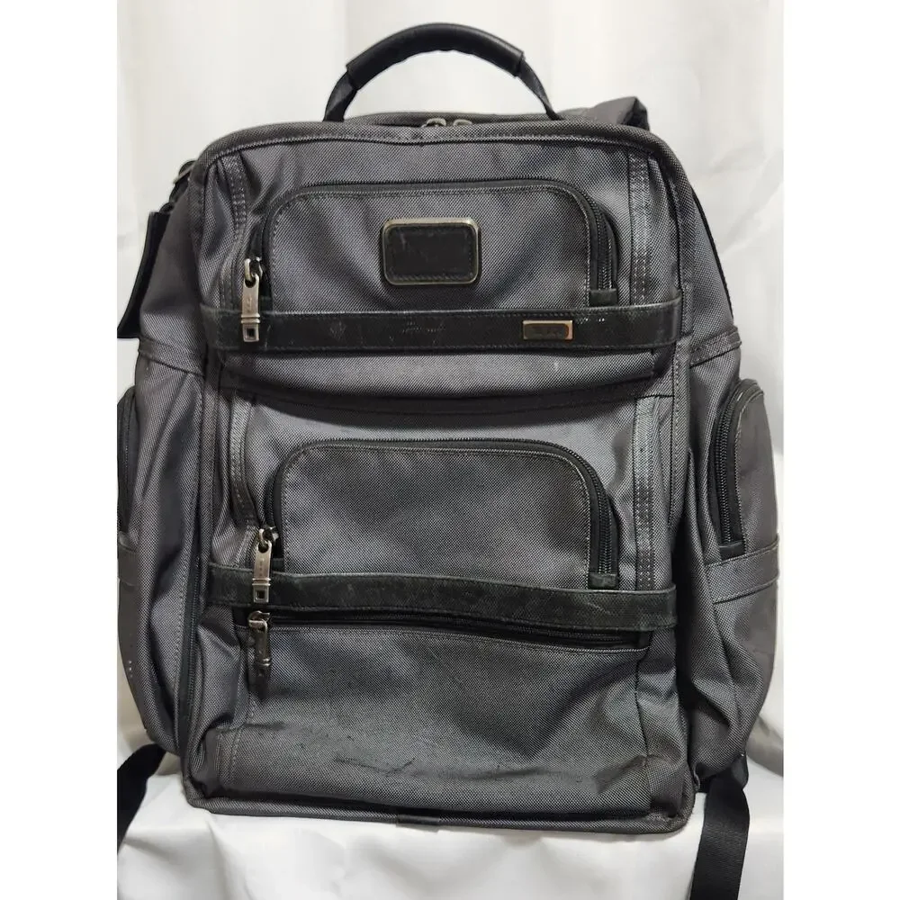 TUMI Alpha Compact Laptop Brief Pack Backpack Charcoal Ballistic Nylon 26578PW2